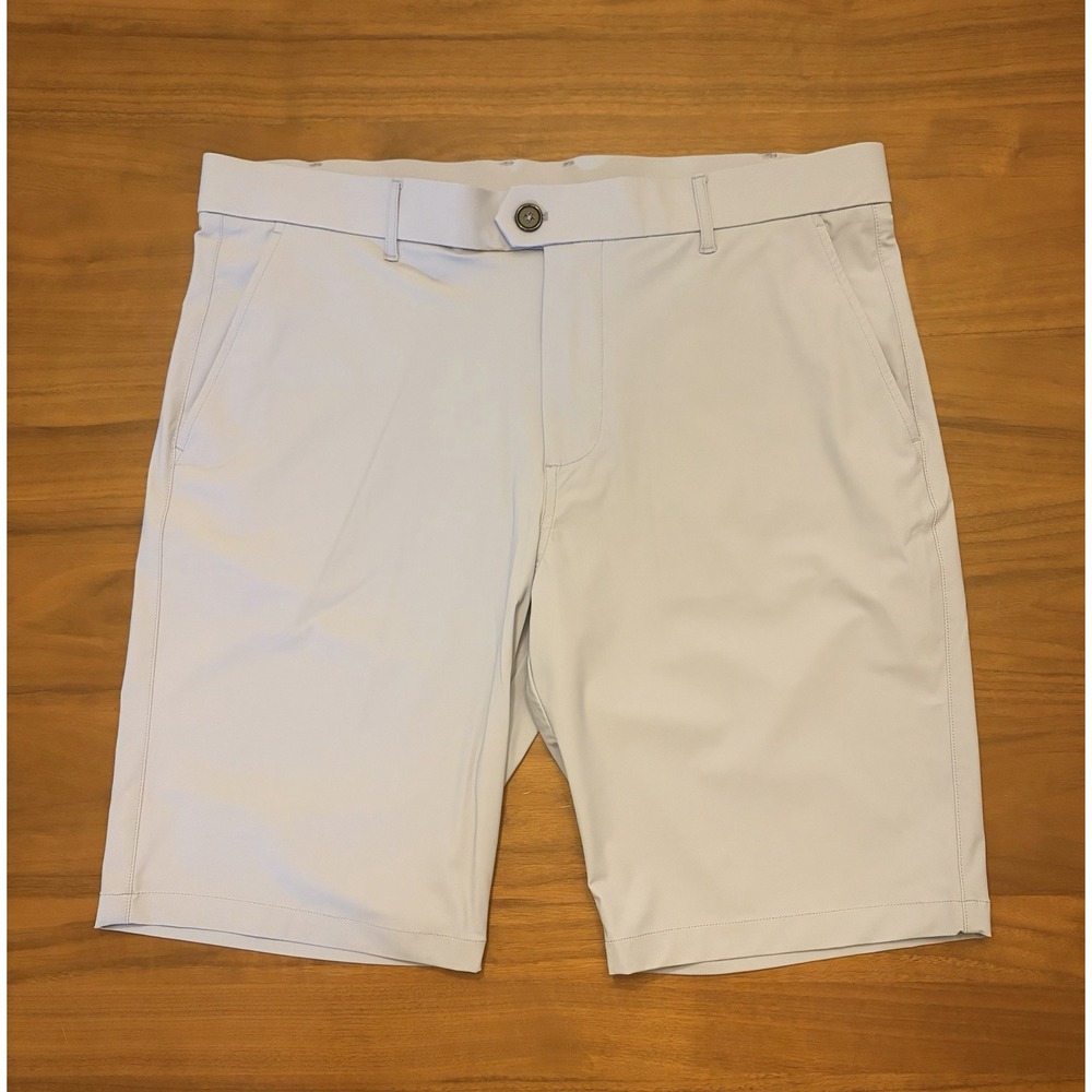 Greyson Golf Montauk Shorts 10" Mens 36 (Fits 38) Gray Lavender Performance EUC